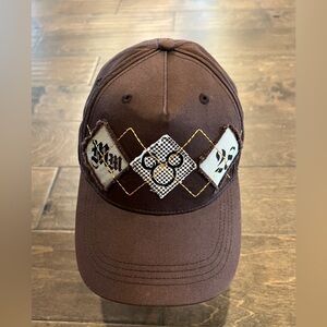 Walt Disney World Unisex Brown MM 28 Patches Adjustable Strapback Hat Cap.